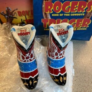 Roy Rogers Cowboy Boot Salt and Pepper Shakers
